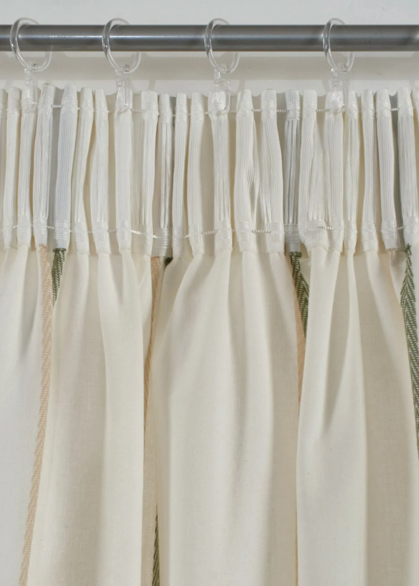 bonprix bonprix Muebles De Sala De Estar·Cortinas De Salón|Cortinas Para Dormitorio>Cortina con rayas (1 unidad) crema-arena-verde oscuro rayas verticales