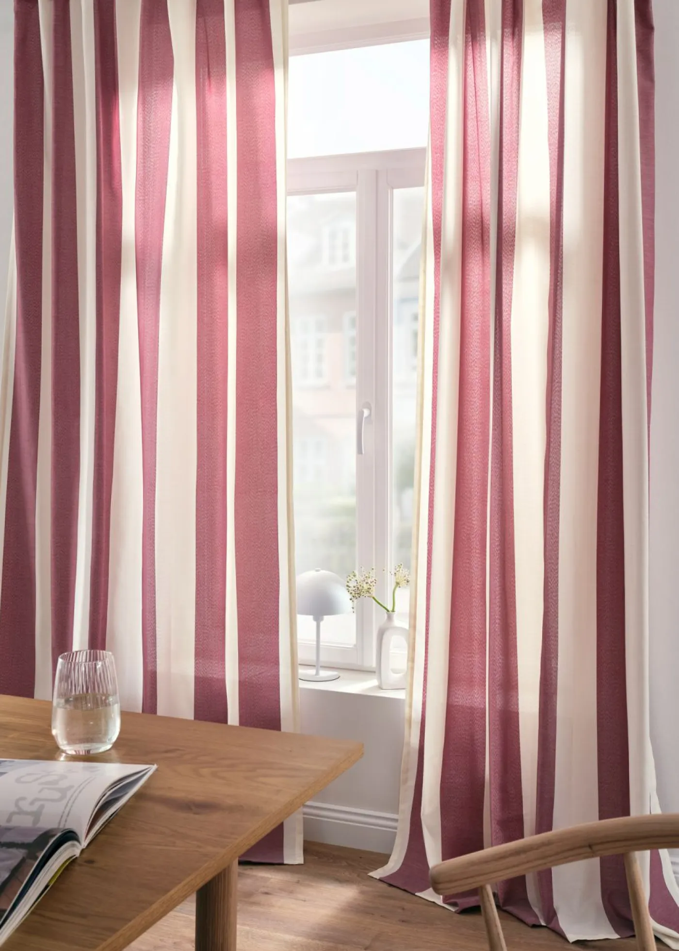 bonprix bonprix Cortina con rayas y poliéster reciclado (1 unidad)