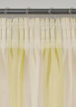 bonprix bonprix Muebles De Sala De Estar·Cortinas De Salón|Primavera>Cortina con rayas y poliéster reciclado (1 unidad) amarillo/blanco rayas verticales