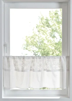 bonprix bonprix Cortina de algodón orgánico con bordado