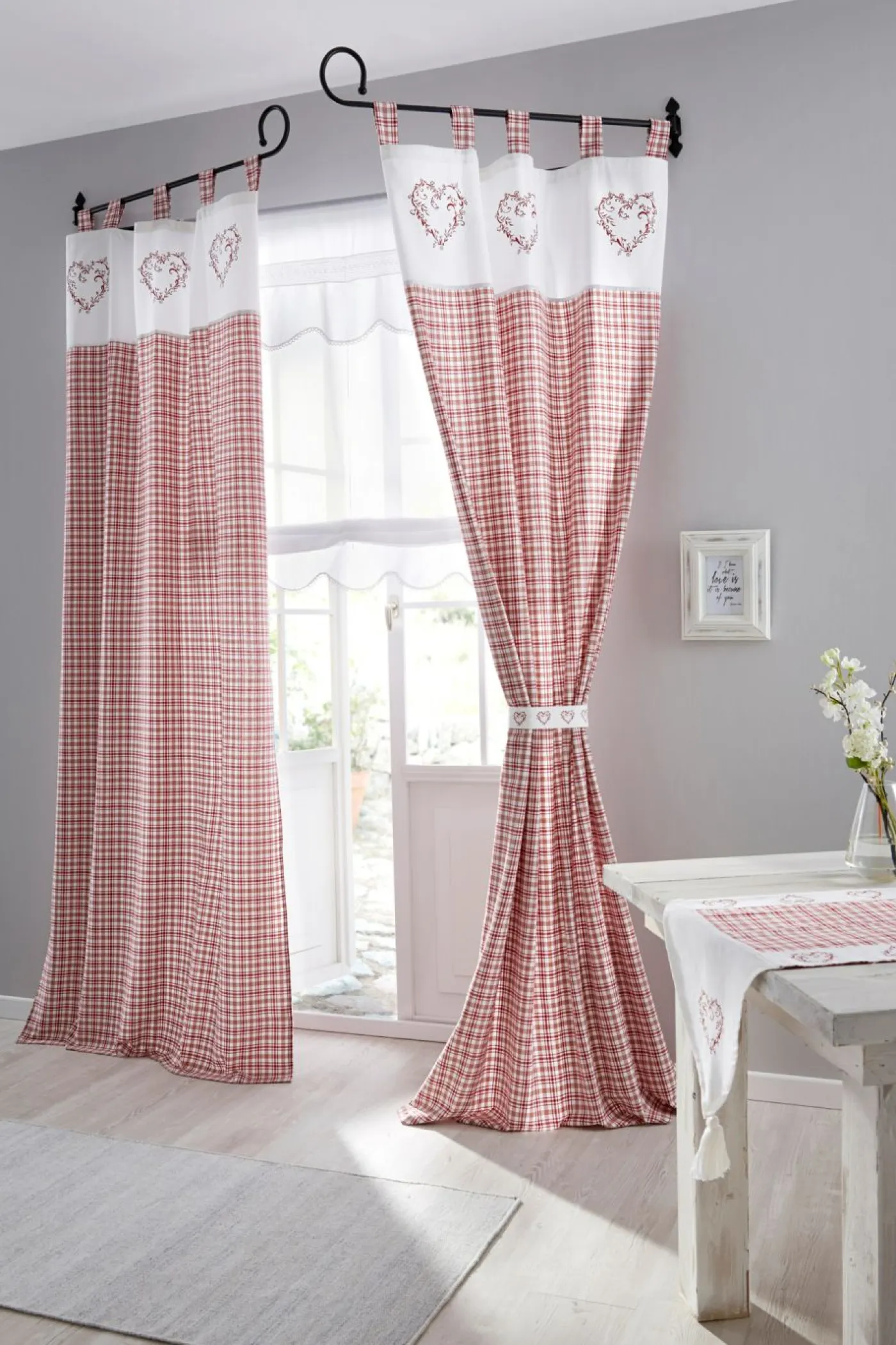 bonprix bonprix Cortina de algodón orgánico con alzapaños (1 unidad)