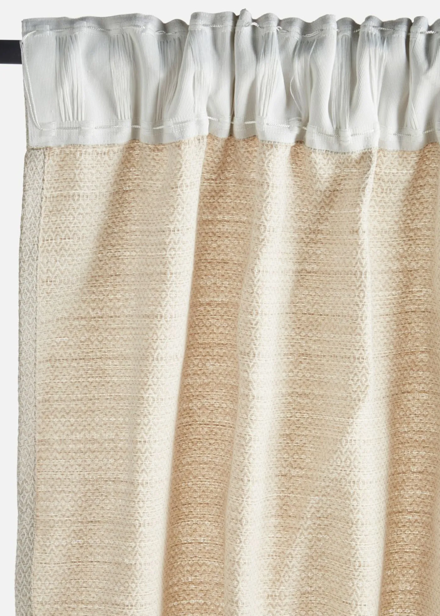 bonprix bonprix Cortinas Para Dormitorio>Cortina de algodón orgánico con estructura (1 unidad) Crema