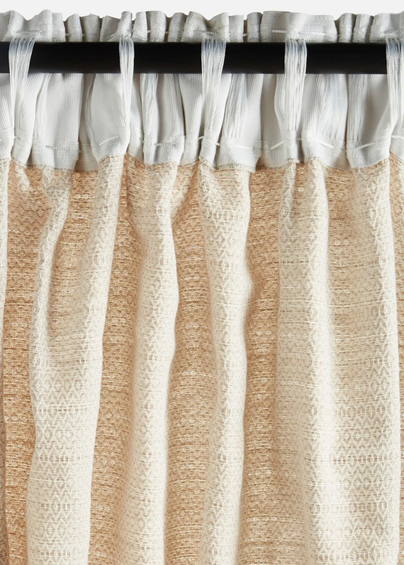 bonprix bonprix Cortinas Para Dormitorio>Cortina de algodón orgánico con estructura (1 unidad) Crema