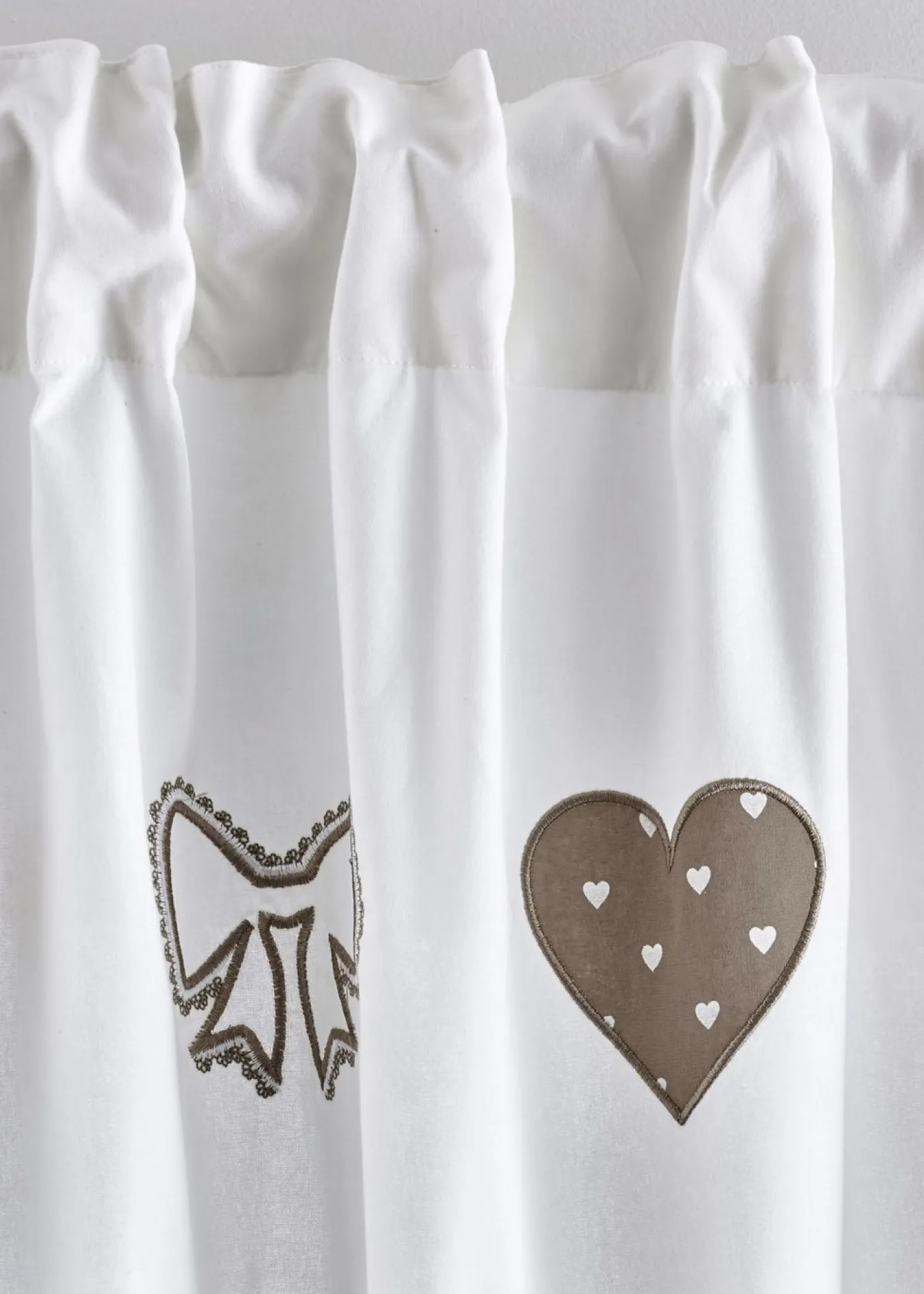 bonprix bonprix Muebles De Sala De Estar·Cortinas De Salón|Cortinas Para Dormitorio>Cortina de algodón orgánico con alzapaño (1 paquete) Marrón grisáceo