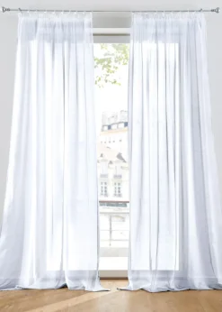 bonprix bpc living bonprix collection Cortinas Baratas|Todas Las Cortinas>Cortina de estructura Batist fina (1 unidad) Blanco
