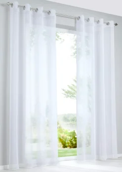 bonprix bpc living bonprix collection Muebles De Comedor·Cortinas Y Estores|Muebles De Sala De Estar·Cortinas De Salón>Cortina de estructura Batist fina (1 unidad) Blanco