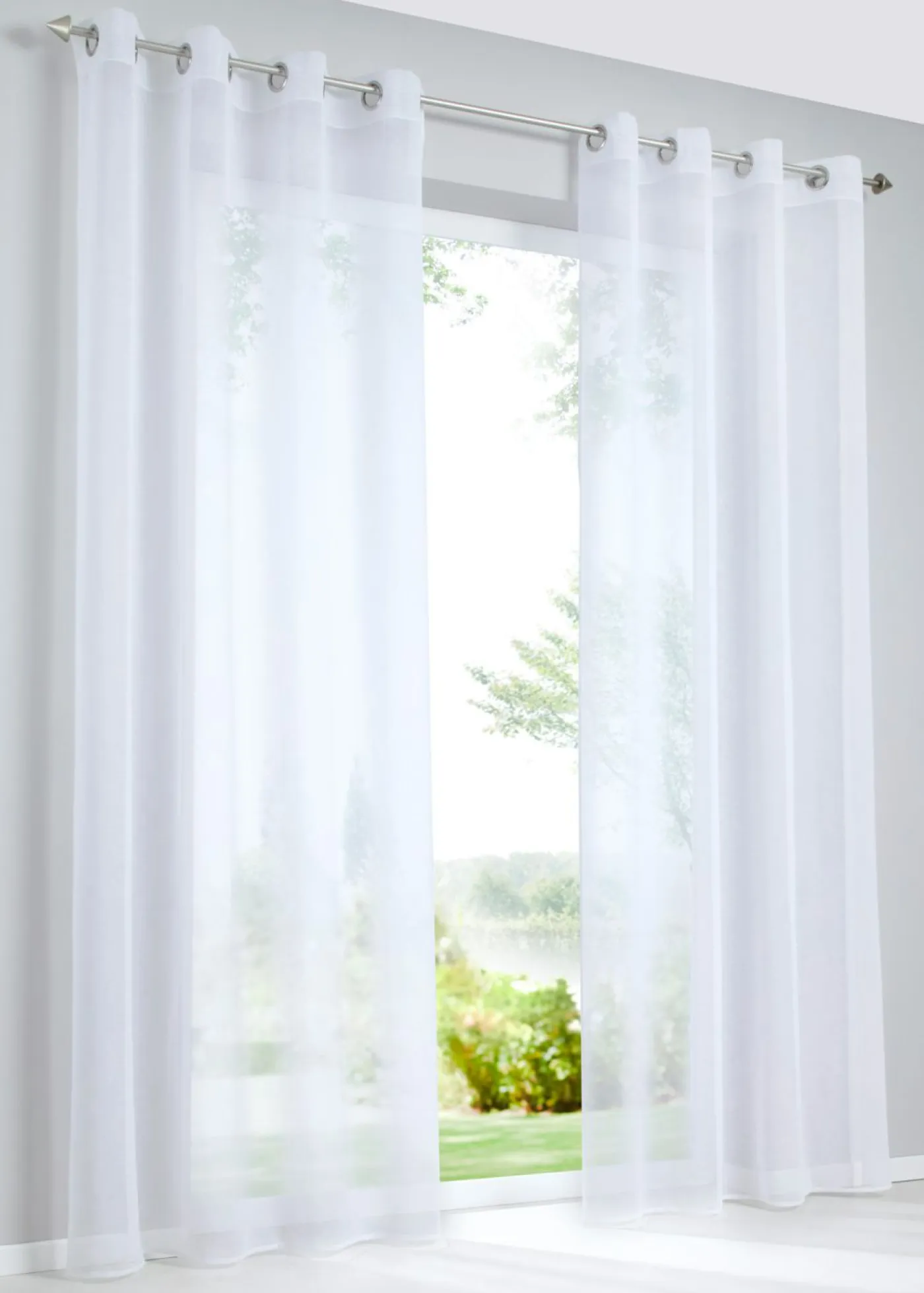 bonprix bpc living bonprix collection Muebles De Comedor·Cortinas Y Estores|Muebles De Sala De Estar·Cortinas De Salón>Cortina de estructura Batist fina (1 unidad) Blanco