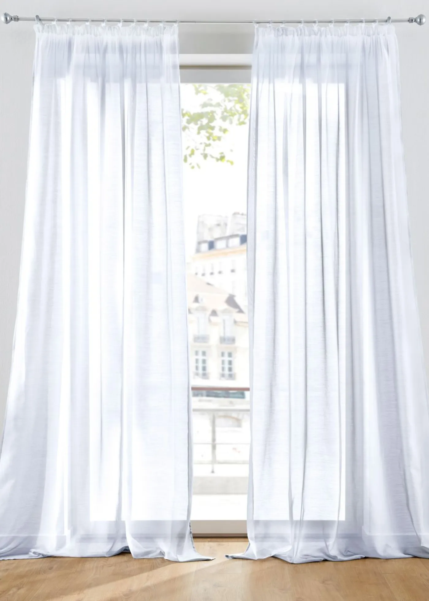 bonprix bpc living bonprix collection Muebles De Comedor·Cortinas Y Estores|Muebles De Sala De Estar·Cortinas De Salón>Cortina de estructura Batist fina (1 unidad) Blanco