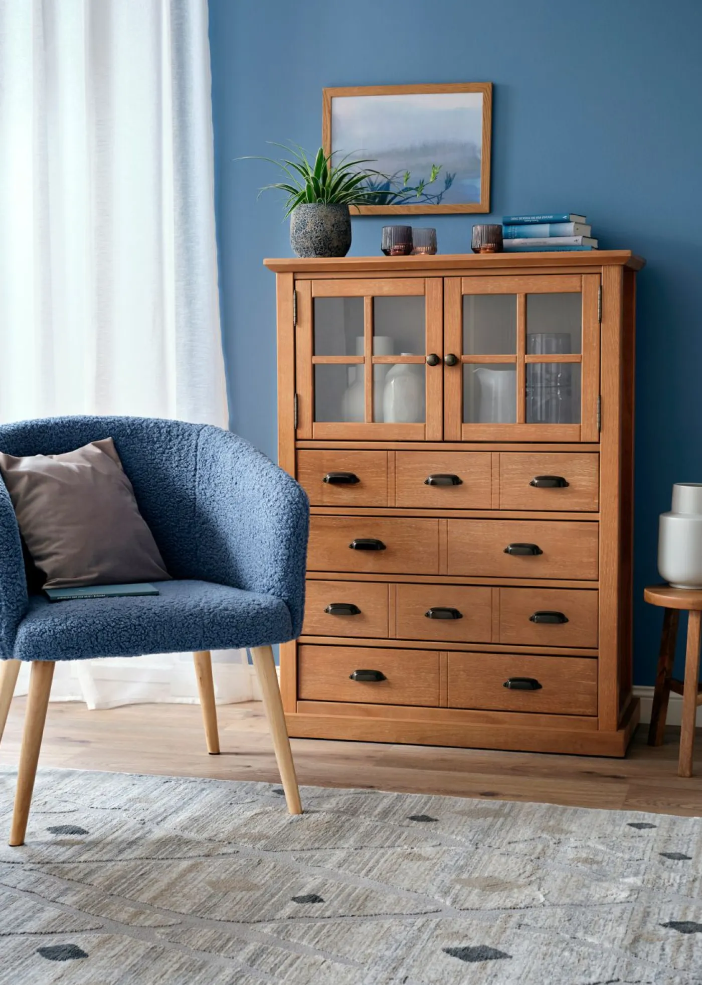 bonprix bonprix Muebles De Comedor·Cortinas Y Estores|Muebles De Sala De Estar·Cortinas De Salón>Cortina de gasa ligera con pasacordón (2 unidades) Blanco