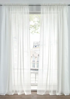 bonprix bonprix Muebles De Comedor·Cortinas Y Estores|Muebles De Sala De Estar·Cortinas De Salón>Cortina de gasa ligera con pasacordón (2 unidades) Crema