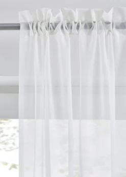 bonprix bonprix Muebles De Comedor·Cortinas Y Estores|Muebles De Sala De Estar·Cortinas De Salón>Cortina de gasa ligera con pasacordón (2 unidades) Crema