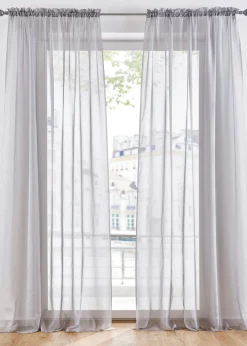 bonprix bonprix Cortina de gasa ligera con pasacordón (2 unidades)