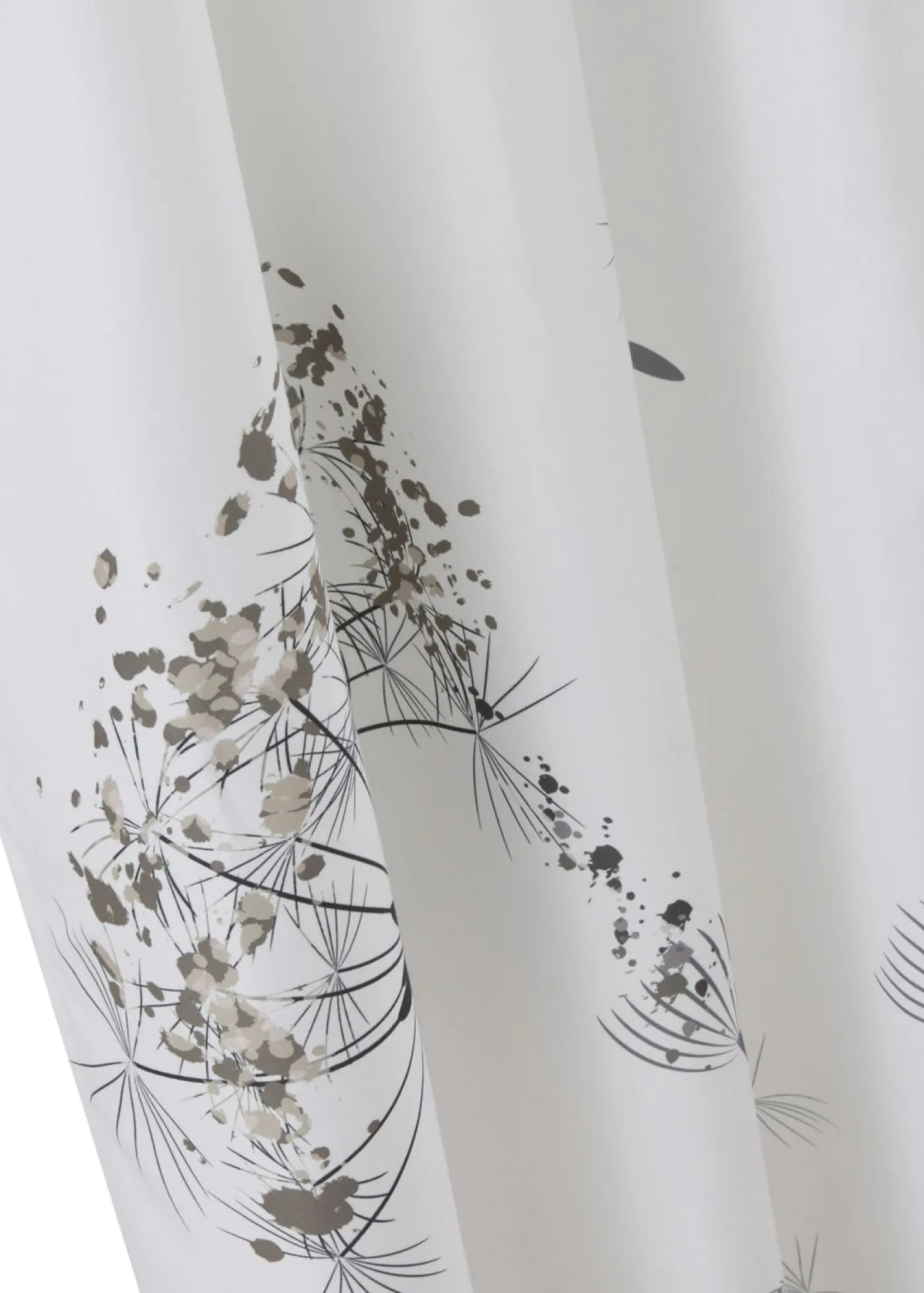 bonprix bonprix Muebles De Sala De Estar·Cortinas De Salón|Cortinas Para Dormitorio>Cortina de microfibra con estampado floral (1 unidad) Blanco-gris