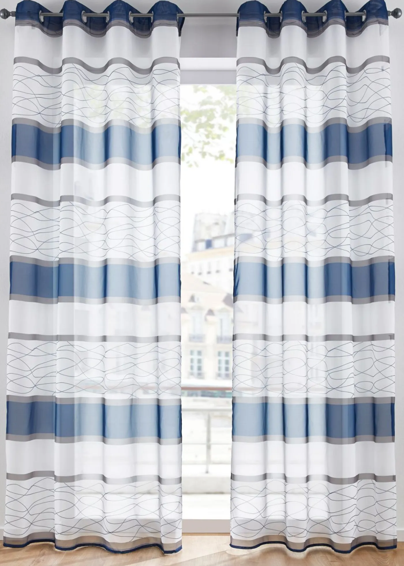 bonprix bonprix Cortina de poliéster reciclado (1 unidad)