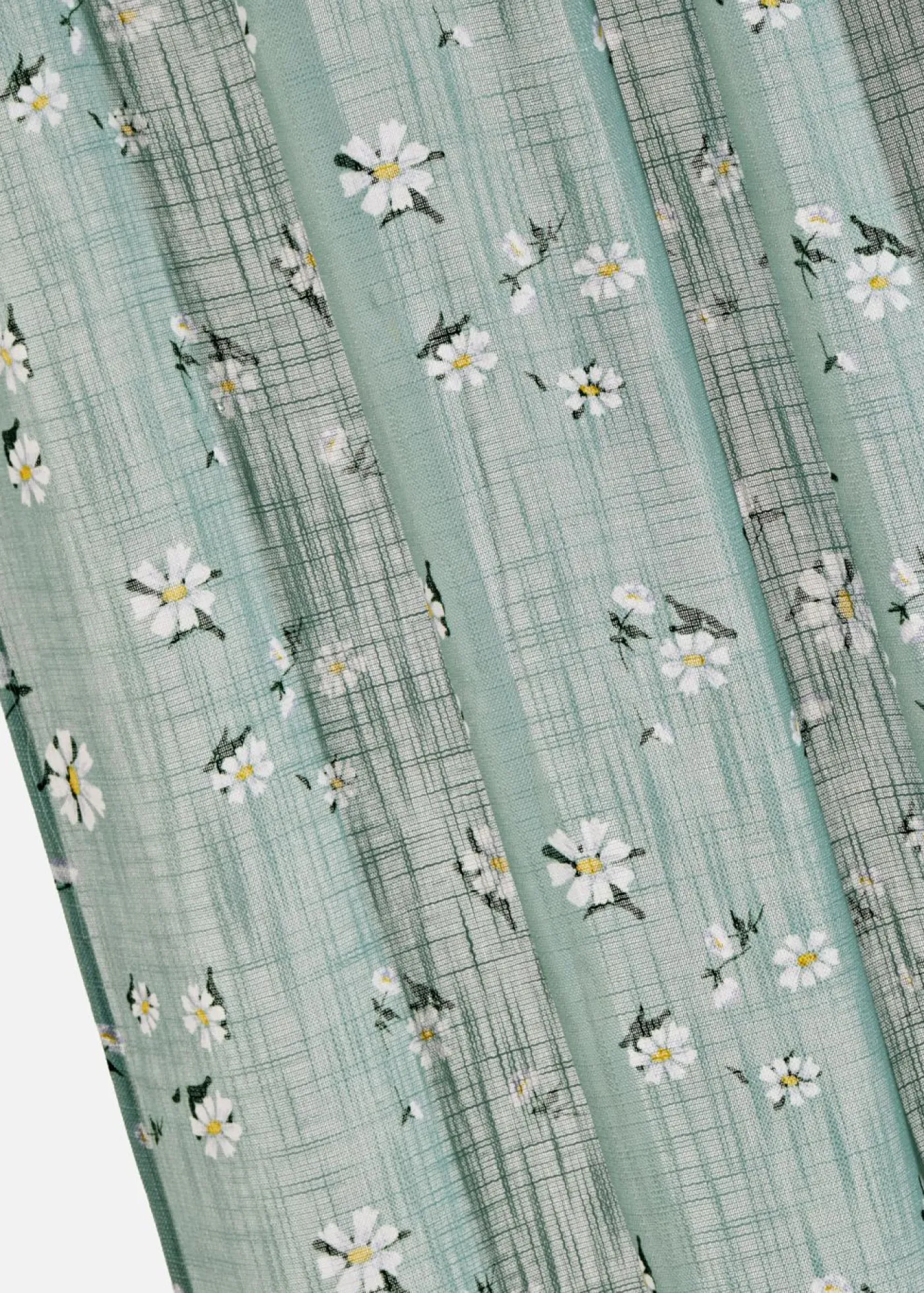 bonprix bonprix Muebles De Sala De Estar·Cortinas De Salón|Cortinas Para Dormitorio>Cortina de poliéster reciclado con estampado de flores (1 unidad) verde-blanco con flores