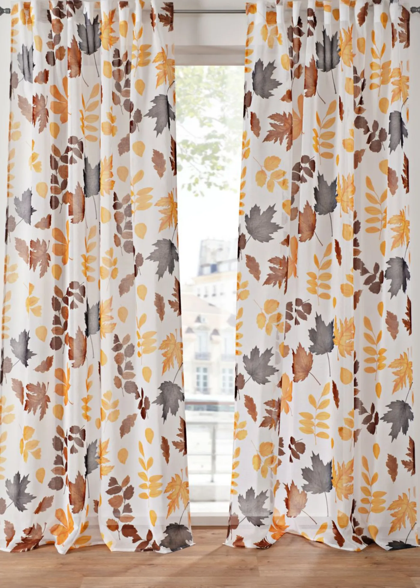 bonprix bonprix Muebles De Comedor·Cortinas Y Estores|Muebles De Sala De Estar·Cortinas De Salón>Cortina de poliéster reciclado (1 unidad) arena-marrón-gris