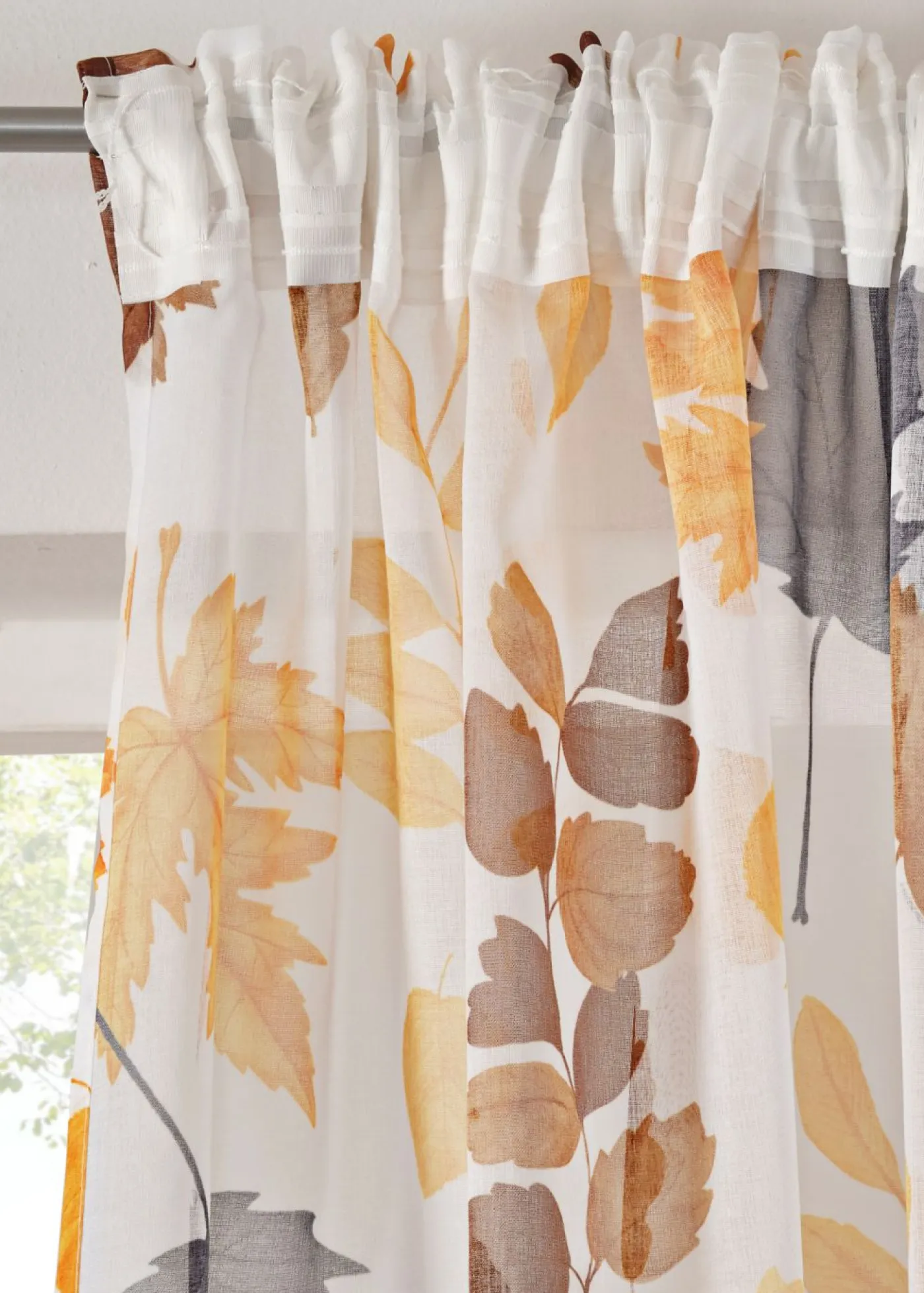 bonprix bonprix Muebles De Comedor·Cortinas Y Estores|Muebles De Sala De Estar·Cortinas De Salón>Cortina de poliéster reciclado (1 unidad) arena-marrón-gris