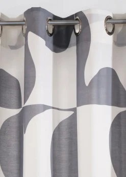 bonprix bonprix Muebles De Comedor·Cortinas Y Estores|Muebles De Sala De Estar·Cortinas De Salón>Cortina de poliéster reciclado con estampado gráfico (1 unidad) Negro-blanco