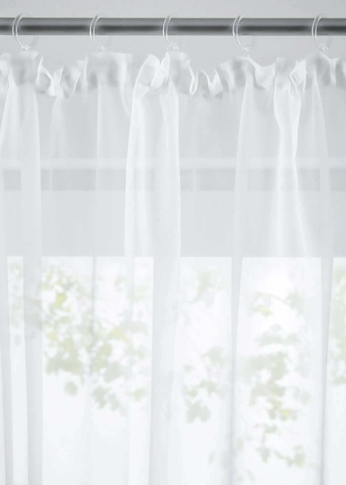 bonprix bonprix Cortinas Baratas|Cortinas Semitransparentes>Cortina de poliéster reciclado en monocolor Blanco