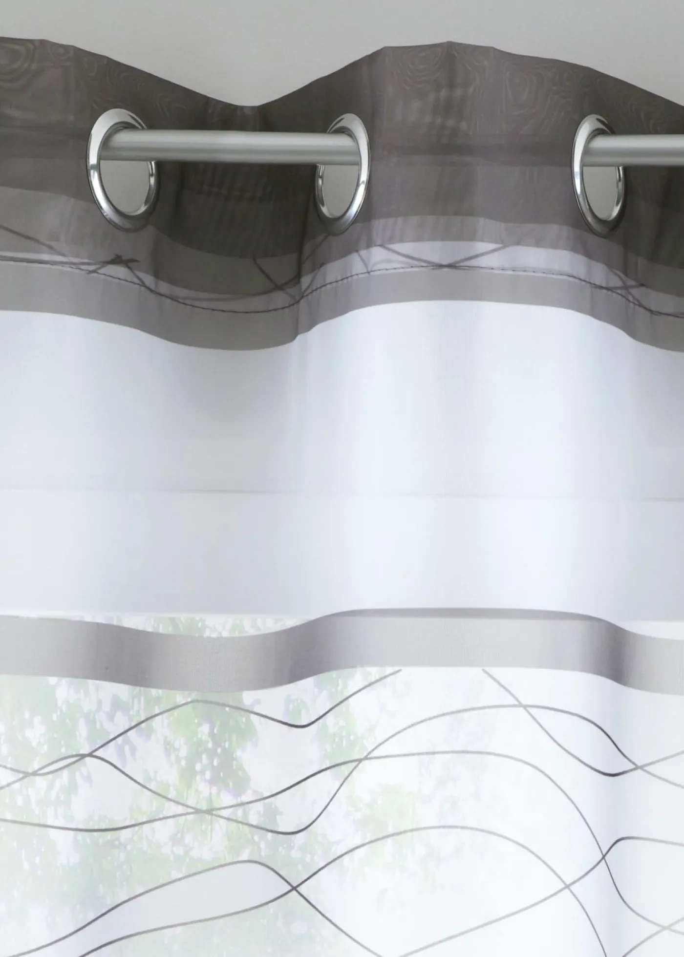 bonprix bonprix Cortinas Baratas|Todas Las Cortinas>Cortina de poliéster reciclado (1 unidad) Gris