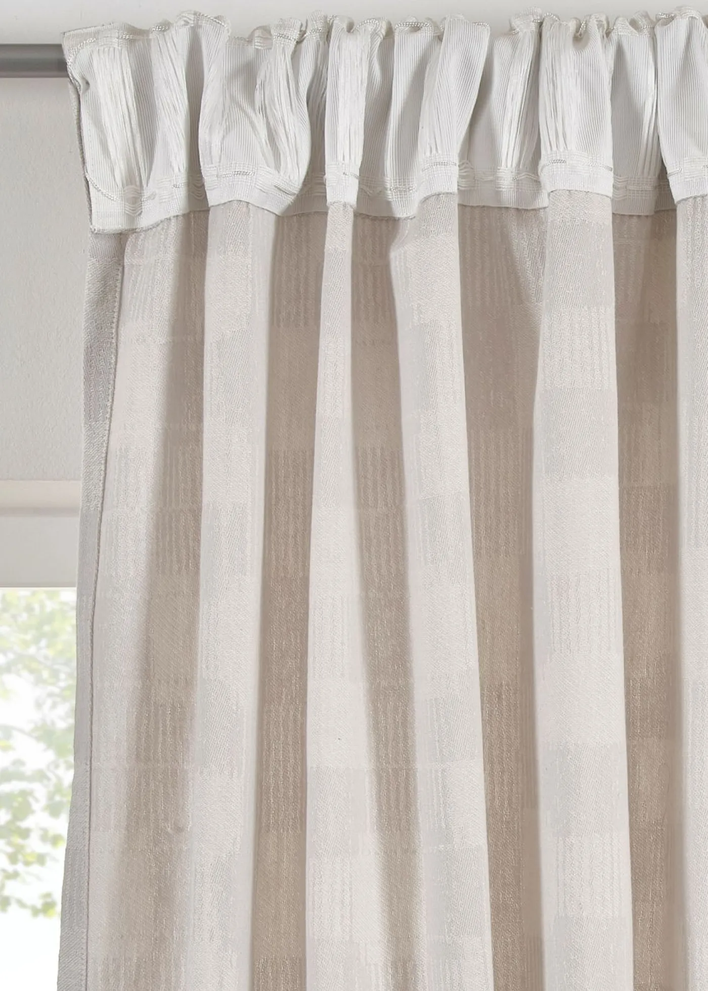 bonprix bonprix Muebles De Sala De Estar·Cortinas De Salón|Cortinas Baratas>Cortina jacquard de algodón orgánico (1 unidad) Gris claro