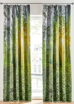 bonprix bonprix Cortina oscurecedora con motivo de bosque (1 unidad)