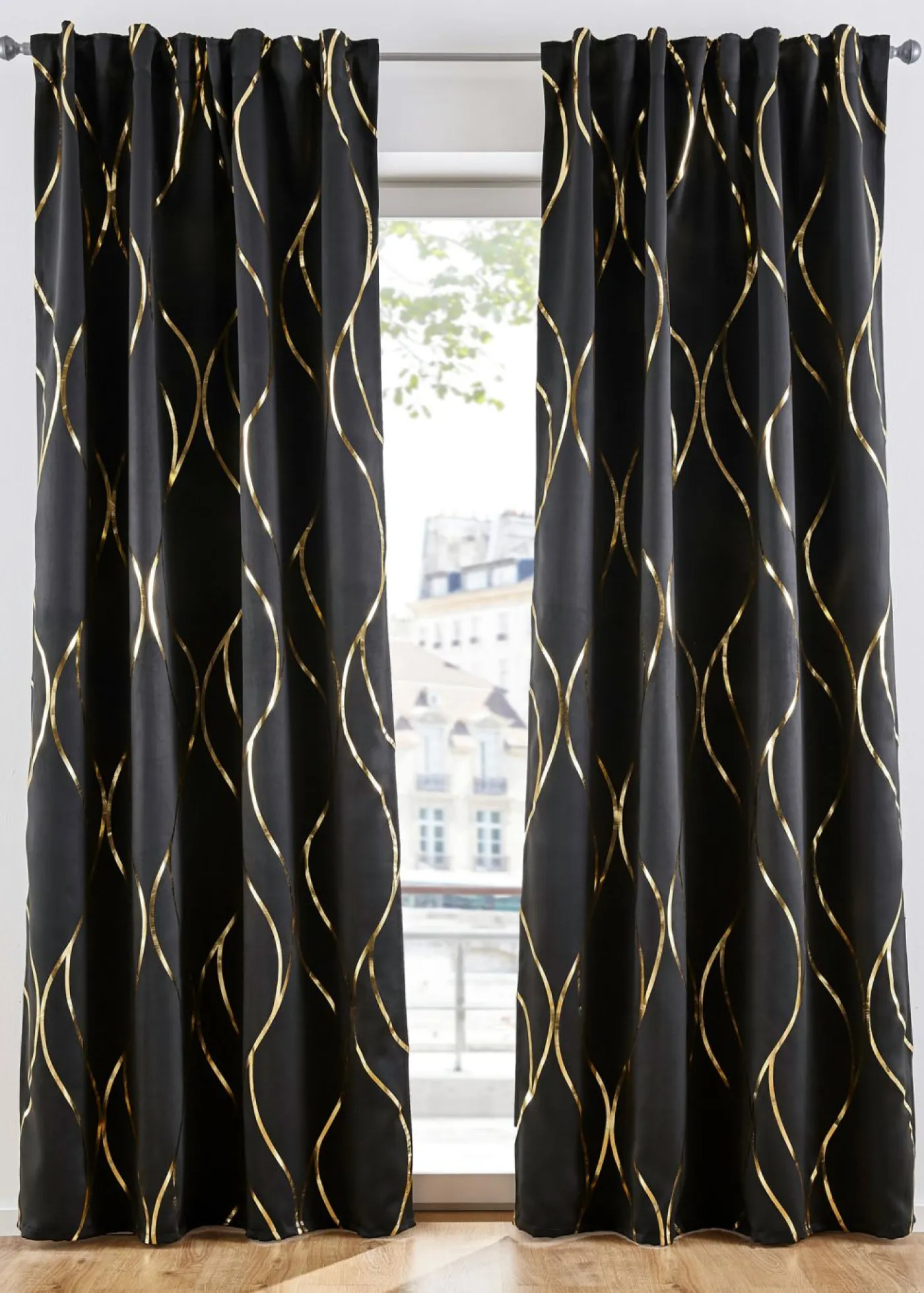 bonprix bonprix Cortina oscurecedora con estampado brillante (1 unidad)