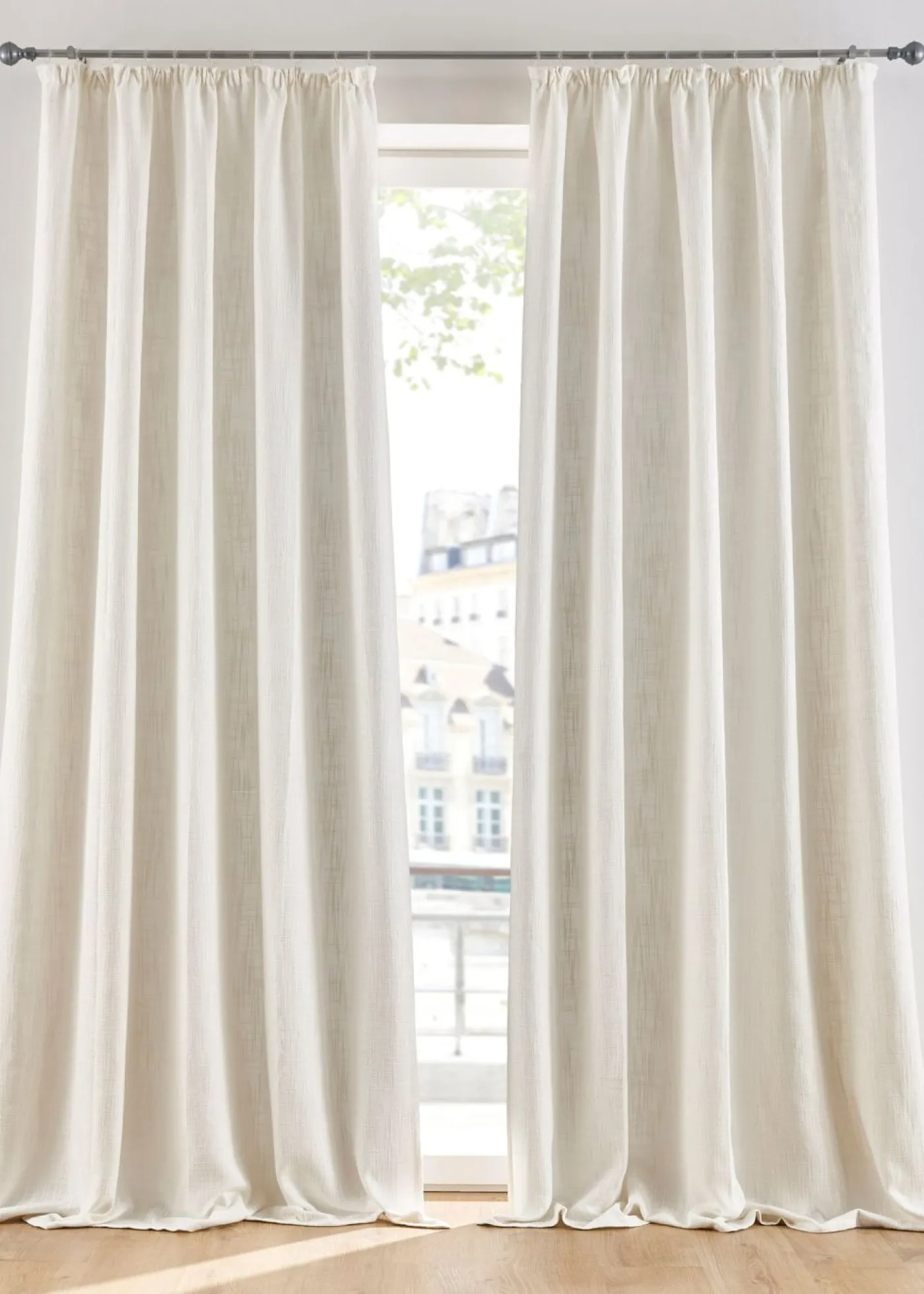 bonprix bonprix Muebles De Sala De Estar·Cortinas De Salón|Cortinas Para Dormitorio>Cortina oscurecedora con estructura (1 unidad) vainilla moteado