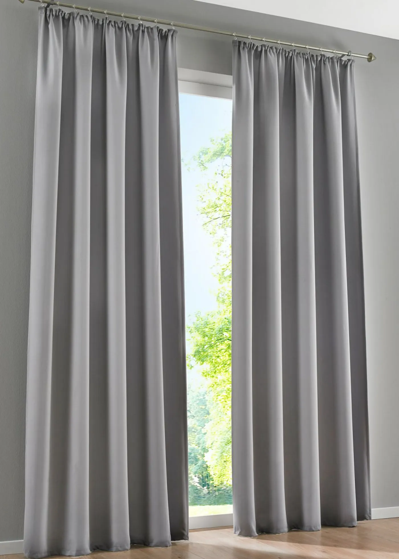 bonprix bonprix Muebles De Dormitorio·Cortinas Opacas|Cortinas Opacas>Cortina oscurecedora en varios tamaños (1 unidad) Gris claro