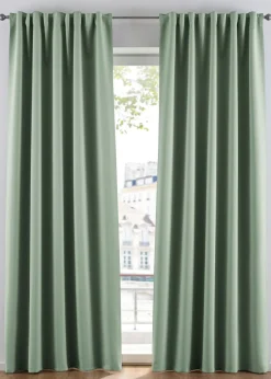 bonprix bonprix Muebles De Dormitorio·Cortinas Opacas|Cortinas Opacas>Cortina oscurecedora en varios tamaños (1 unidad) Salvia