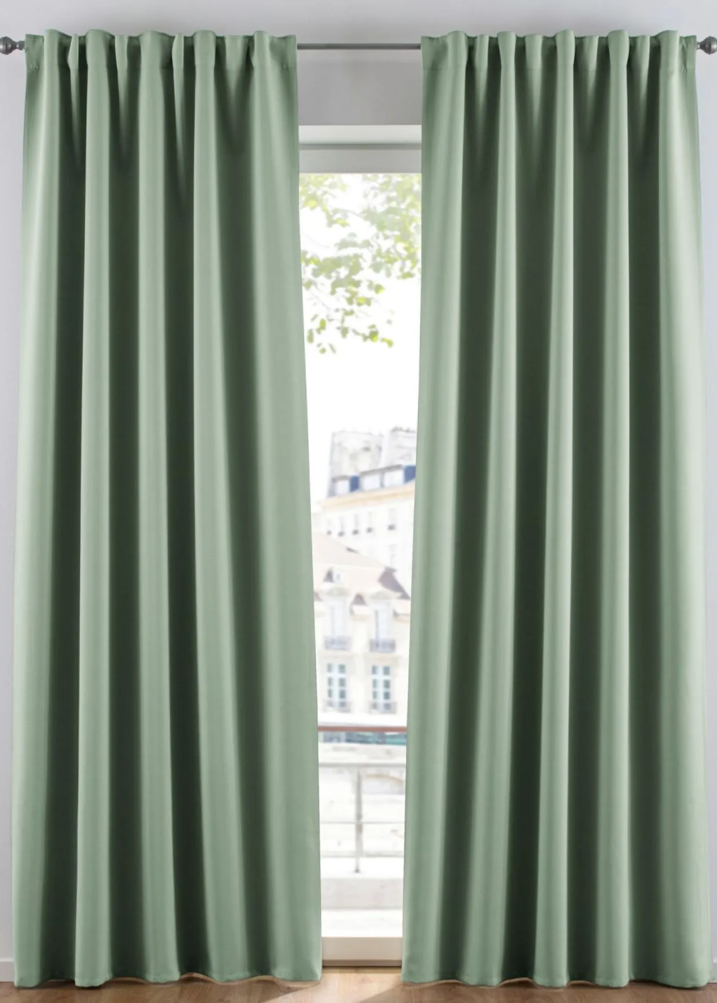 bonprix bonprix Muebles De Dormitorio·Cortinas Opacas|Cortinas Opacas>Cortina oscurecedora en varios tamaños (1 unidad) Salvia