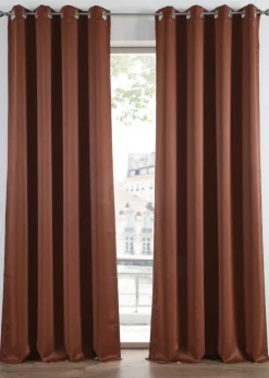 bonprix bonprix Muebles De Dormitorio·Cortinas Opacas|Cortinas Opacas>Cortina oscurecedora en varios tamaños (1 unidad) Marrón oscuro