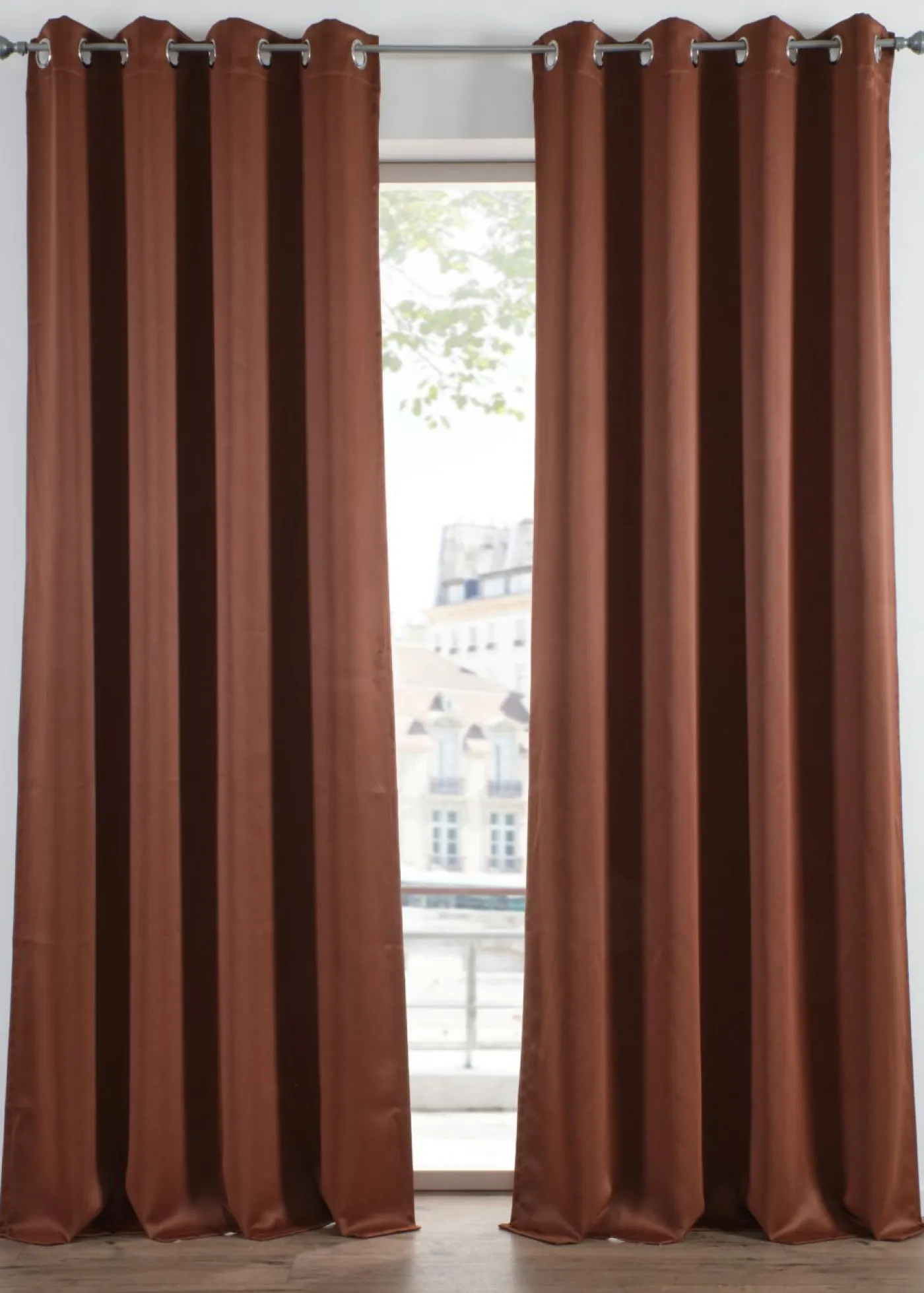 bonprix bonprix Muebles De Dormitorio·Cortinas Opacas|Cortinas Opacas>Cortina oscurecedora en varios tamaños (1 unidad) Marrón oscuro