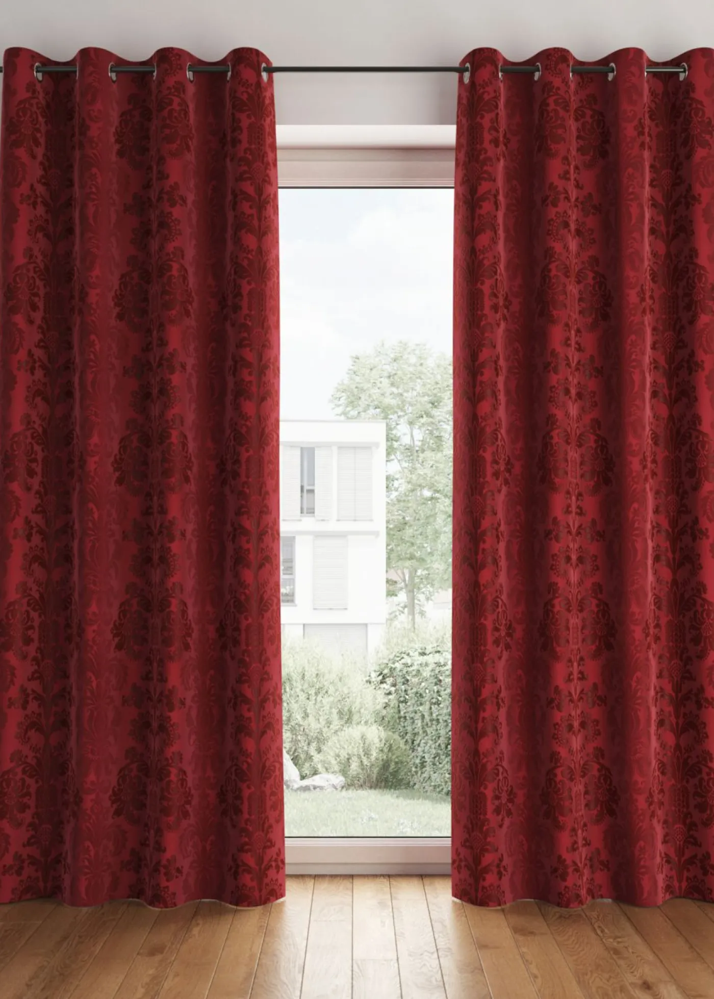 bonprix bonprix Muebles De Dormitorio·Cortinas Opacas|Cortinas Opacas>Cortina oscurecedora en varios tamaños (1 unidad) Burdeos