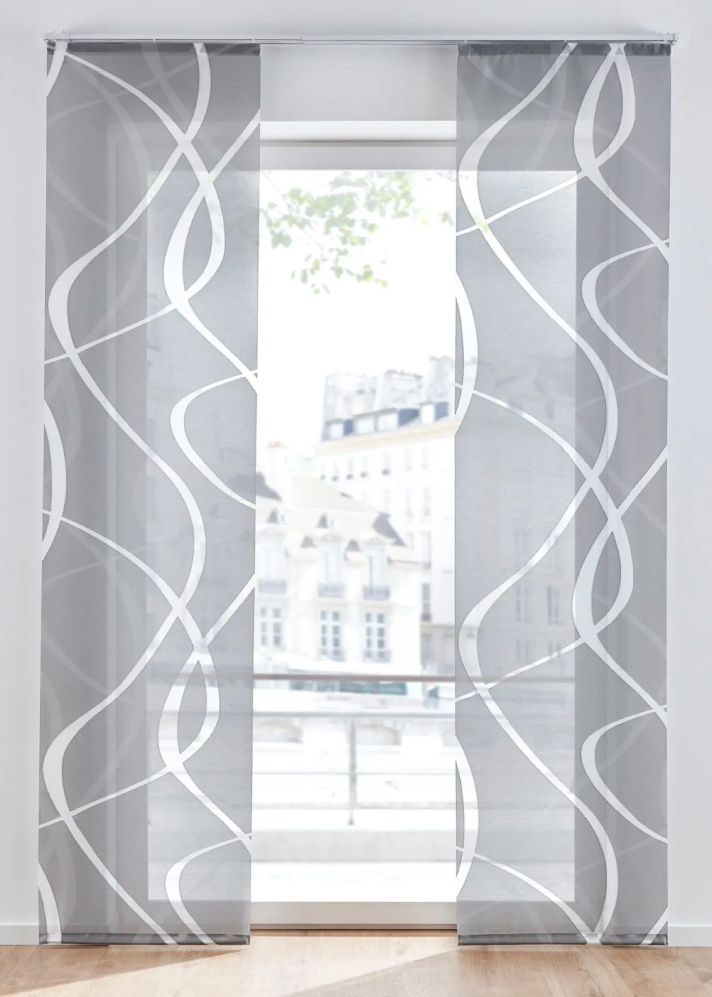 bonprix bonprix Estores>Cortina tipo panel japonés "Brujas" (Pack de 1) Plateado