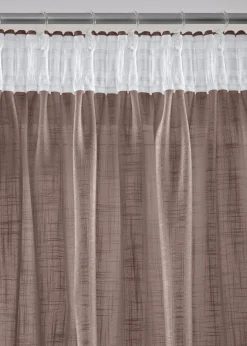 bonprix bonprix Muebles De Sala De Estar·Cortinas De Salón|Cortinas Para Dormitorio>Cortinas con textura (2 unidades) marrón