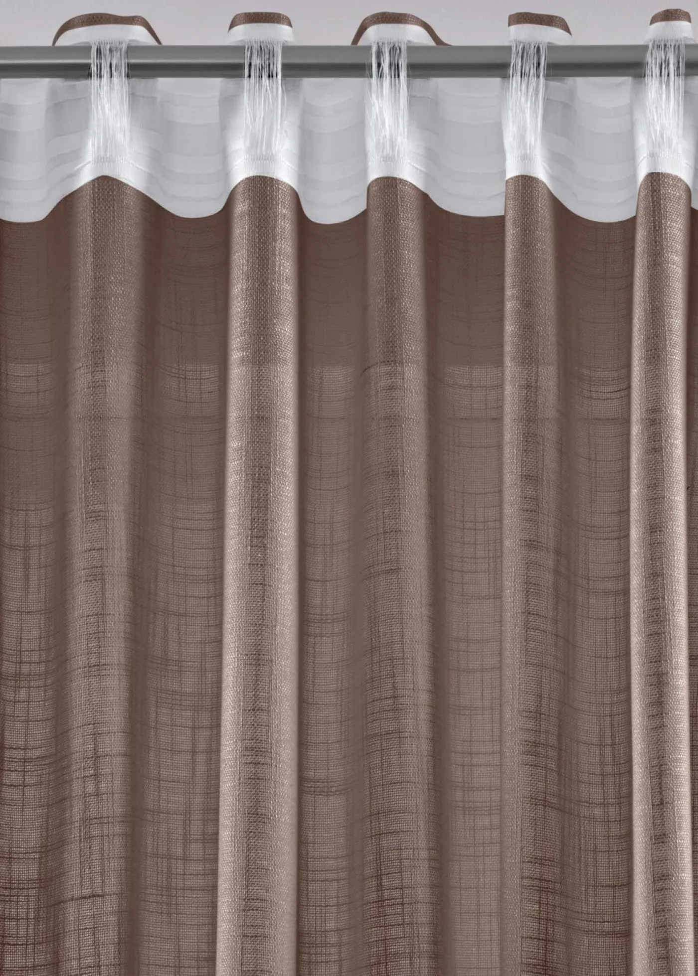 bonprix bonprix Muebles De Sala De Estar·Cortinas De Salón|Cortinas Para Dormitorio>Cortinas con textura (2 unidades) marrón