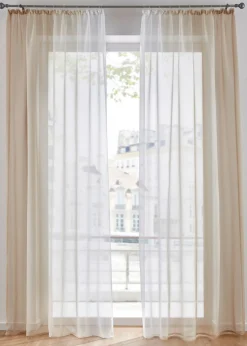 bonprix bonprix Cortinas de gasa ligera, también en tamaño extralargo (2 unidades)