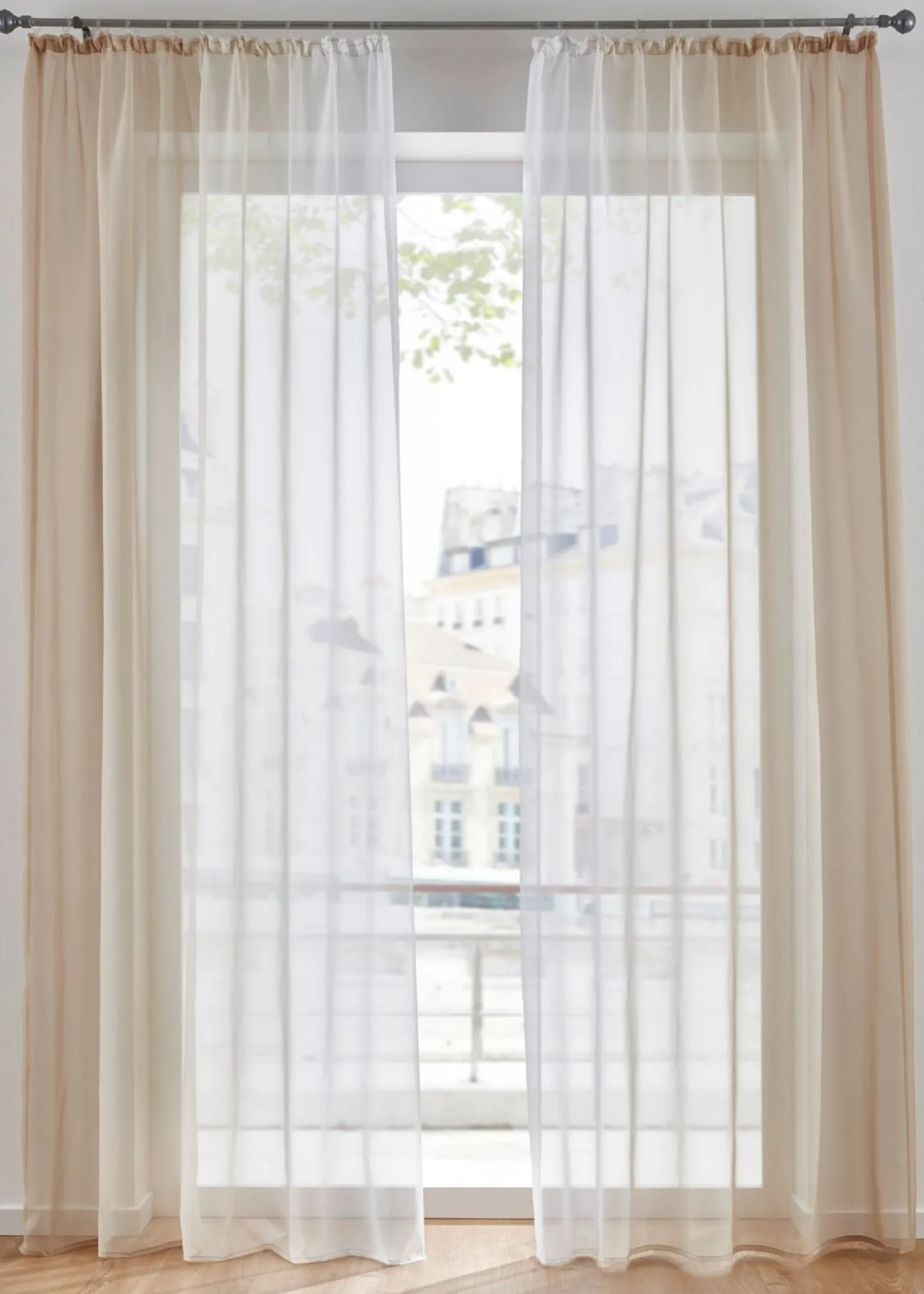 bonprix bonprix Cortinas de gasa ligera, también en tamaño extralargo (2 unidades)