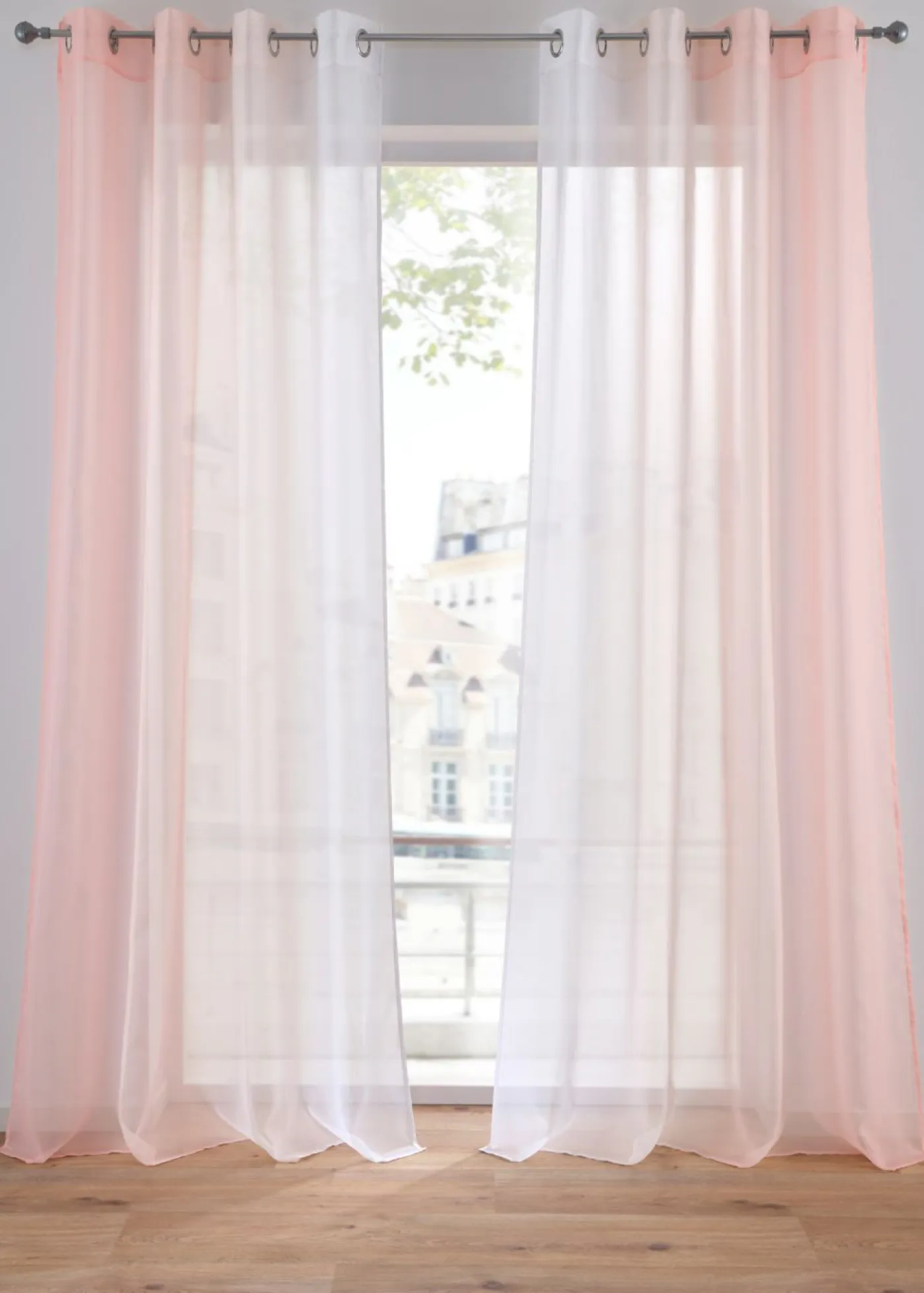 bonprix bonprix Muebles De Comedor·Cortinas Y Estores|Muebles De Sala De Estar·Cortinas De Salón>Cortinas de gasa ligera, también en tamaño extralargo (2 unidades) Rosado