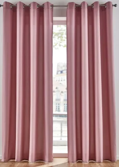 bonprix bonprix Muebles De Sala De Estar·Cortinas De Salón|Cortinas Para Dormitorio>Cortinas de microfibra de fácil cuidado (2 unidades) Malva
