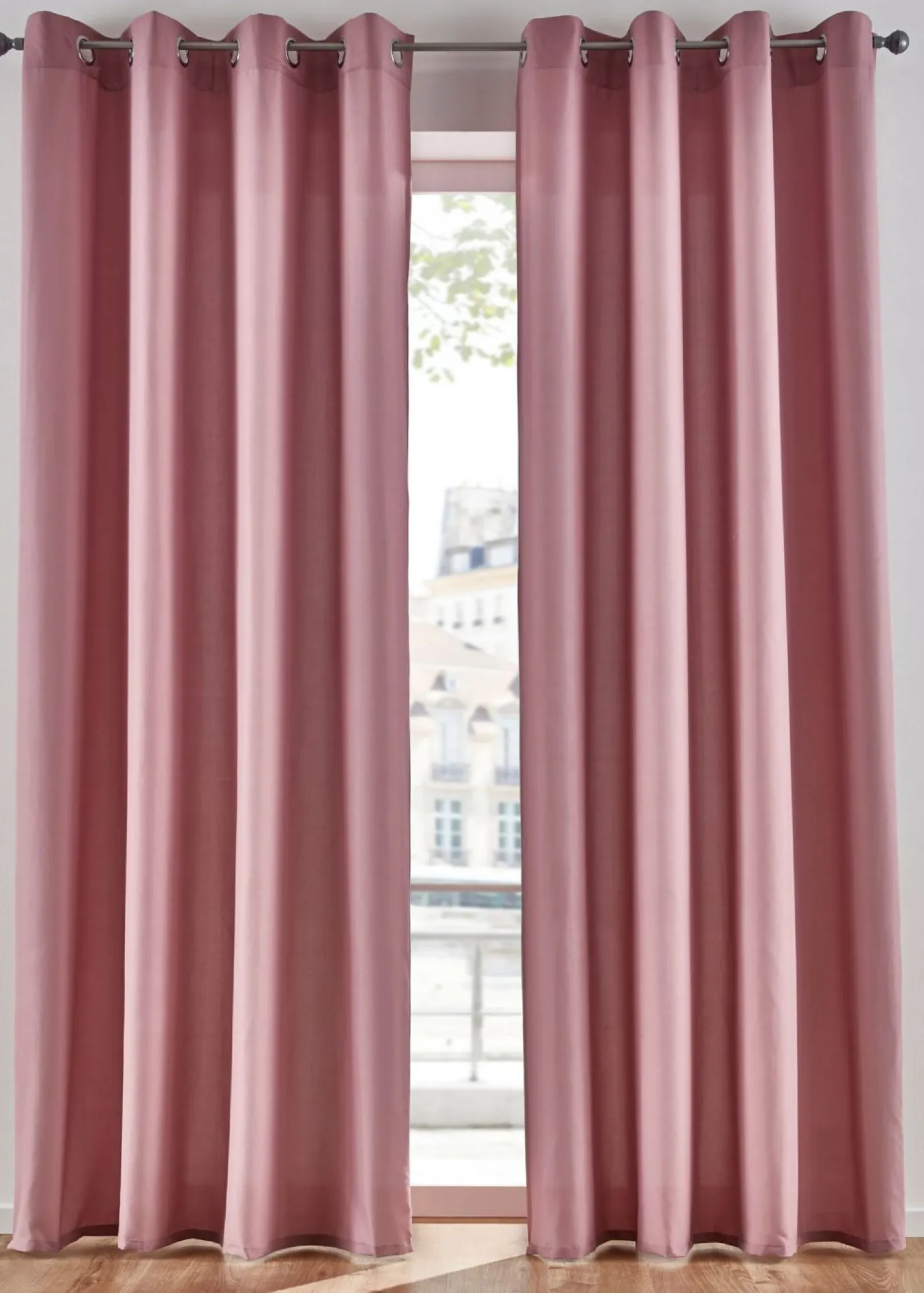 bonprix bonprix Muebles De Sala De Estar·Cortinas De Salón|Cortinas Para Dormitorio>Cortinas de microfibra de fácil cuidado (2 unidades) Malva