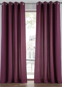 bonprix bonprix Muebles De Sala De Estar·Cortinas De Salón|Cortinas Para Dormitorio>Cortinas de microfibra de fácil cuidado (2 unidades) Berenjena