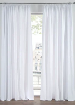bonprix bonprix Muebles De Sala De Estar·Cortinas De Salón|Cortinas Para Dormitorio>Cortinas de microfibra (2 unidades) Blanco