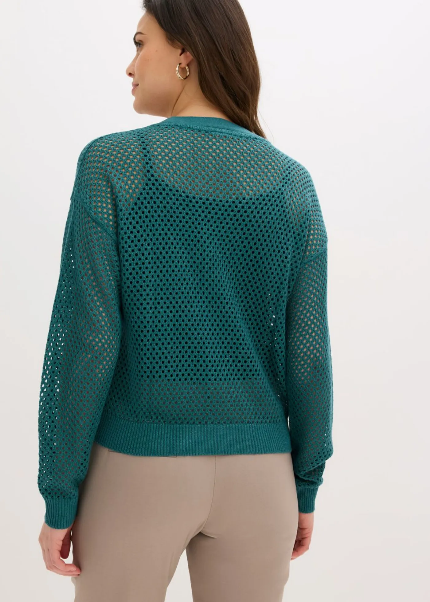 bonprix bonprix Jerséis|Novedades>Cárdigan Verde pimiento/metalizado