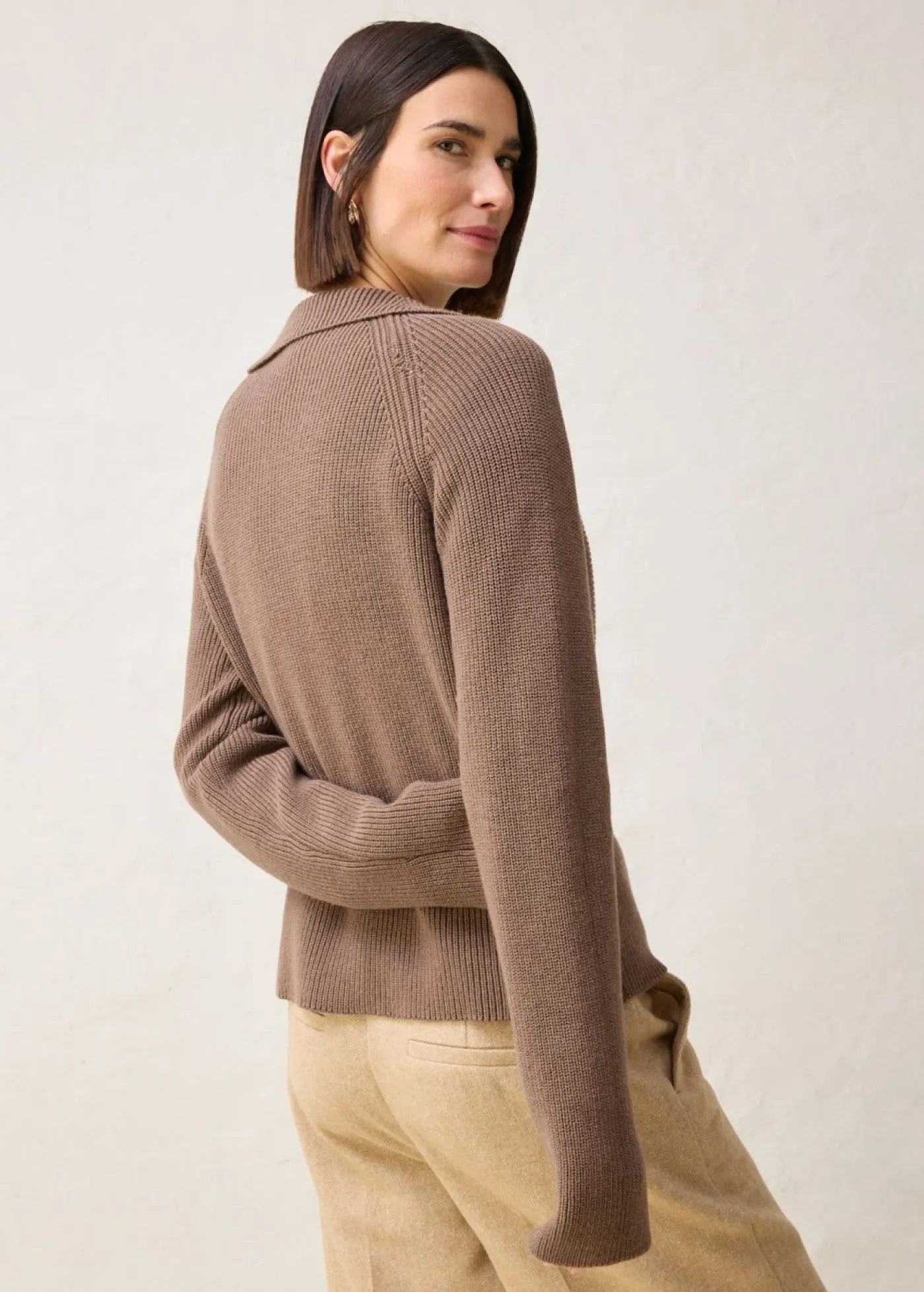 bonprix bonprix Jerséis|Ropa De Punto>Cárdigan con lana marrón arcilla