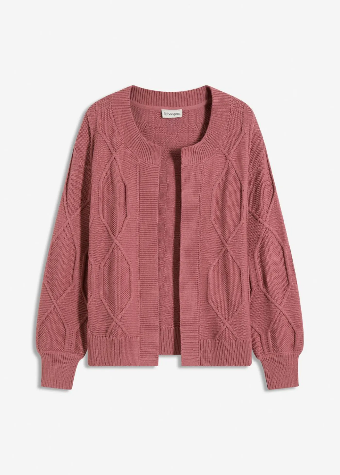 bonprix bonprix Jerséis|Ropa De Punto>Cárdigan con patrón trenzado baya suave