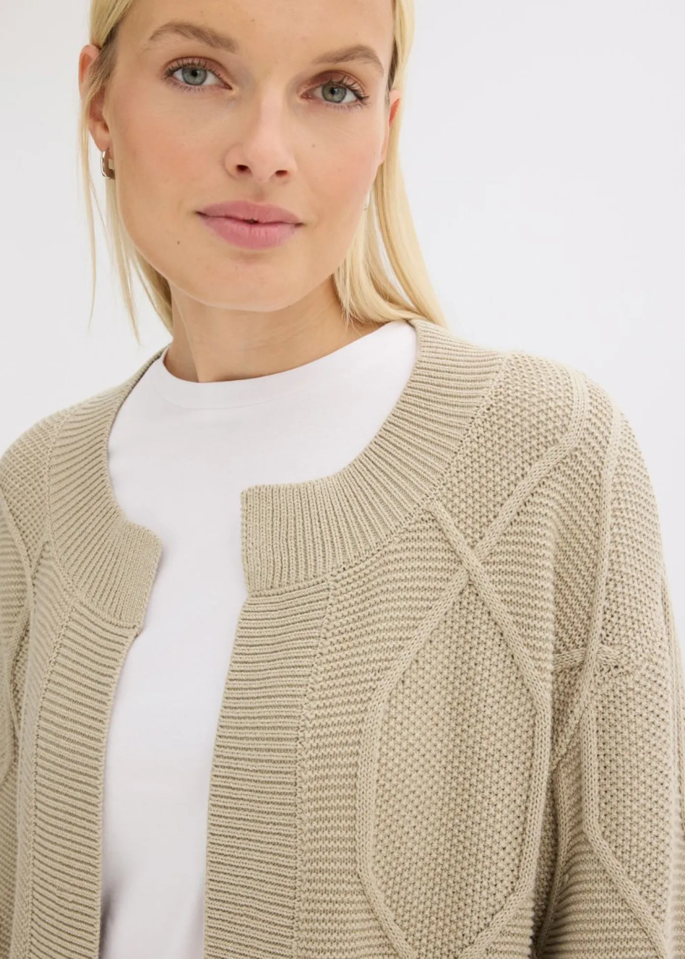 Mujer bonprix bonprix Cárdigan con patrón trenzado