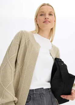 Mujer bonprix bonprix Cárdigan con patrón trenzado