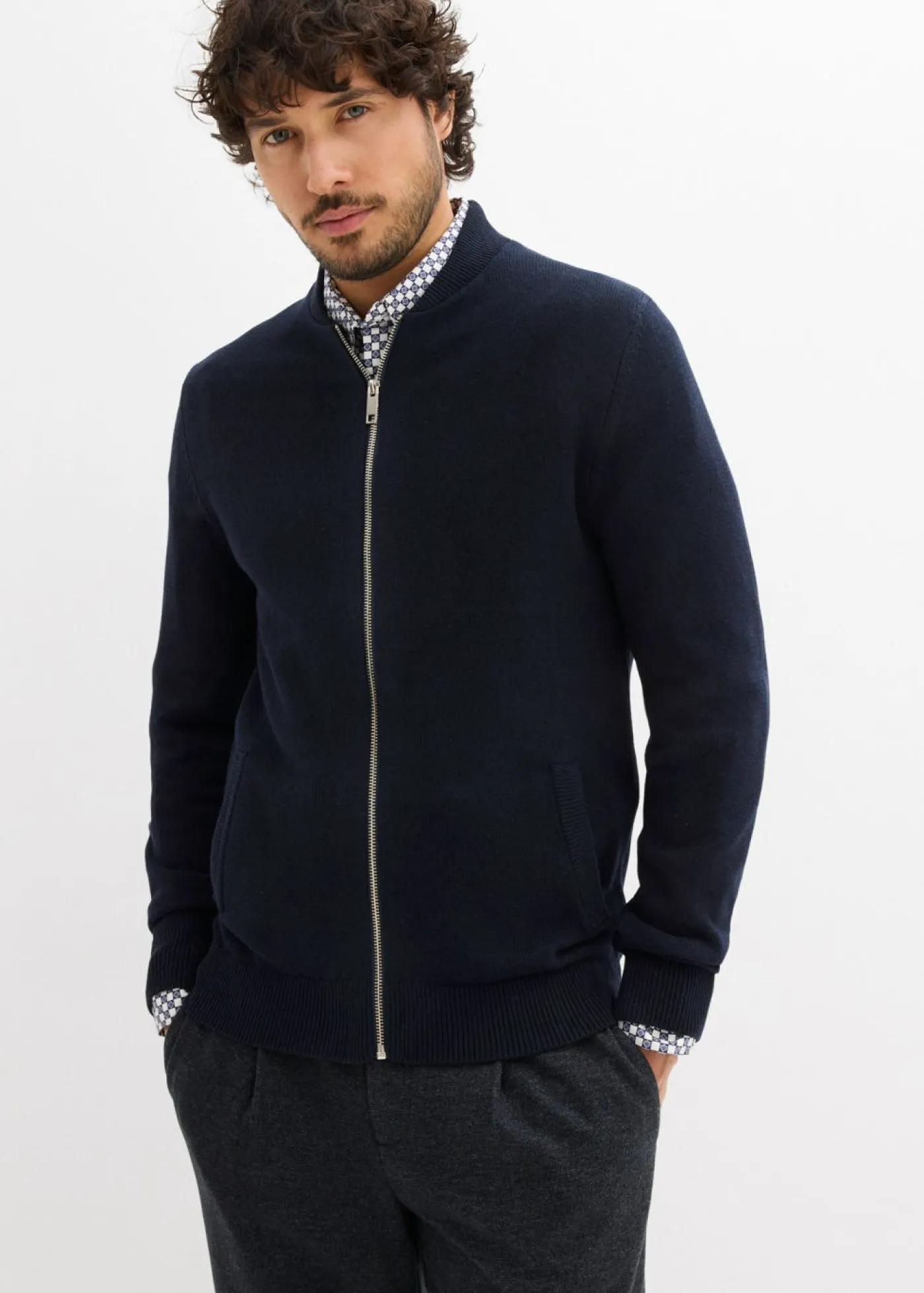 bonprix bonprix Jerséis Y Cárdigans>Cárdigan con regular fit Azul marino